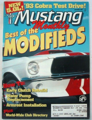 MUSTANG MONTHLY 1992 NOV - NEW COBRA, MODIFIEDS